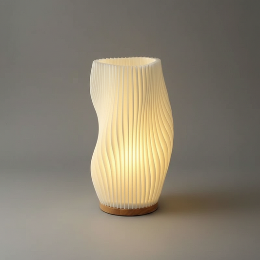 Lampada Wavecrest | Lampada Moderna da Terra con Paralume Design