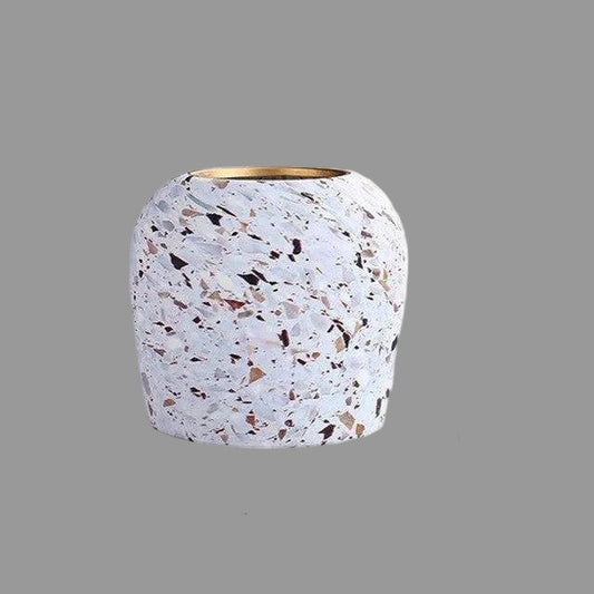 Vaso Decorativo Terrazzo Bianco | Vaso Centrotavola in Ceramica